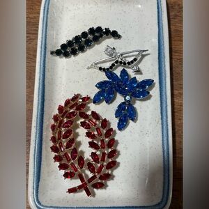 Vintage Rhinestone Brooches Lot of 4